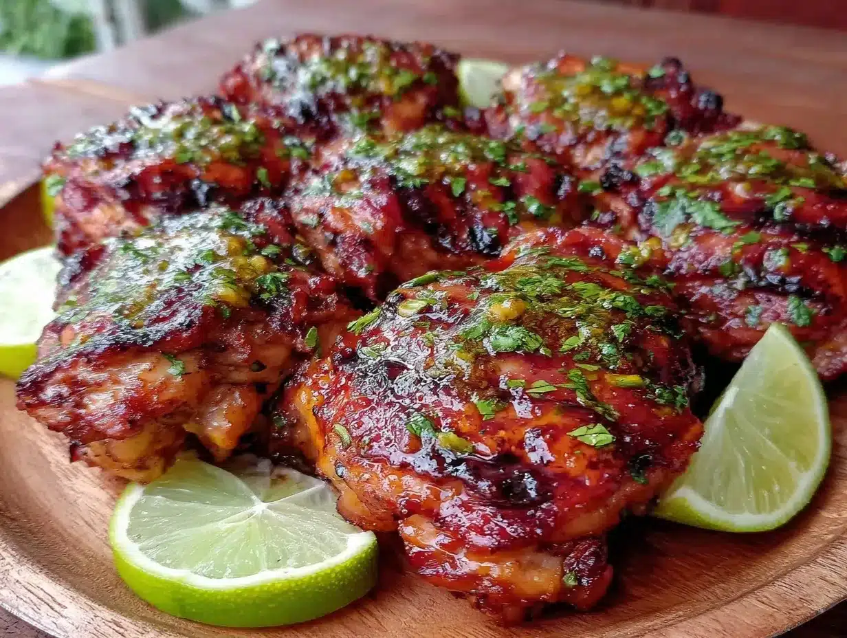 crispy cilantro lime grilled chicken thighs preparation steps