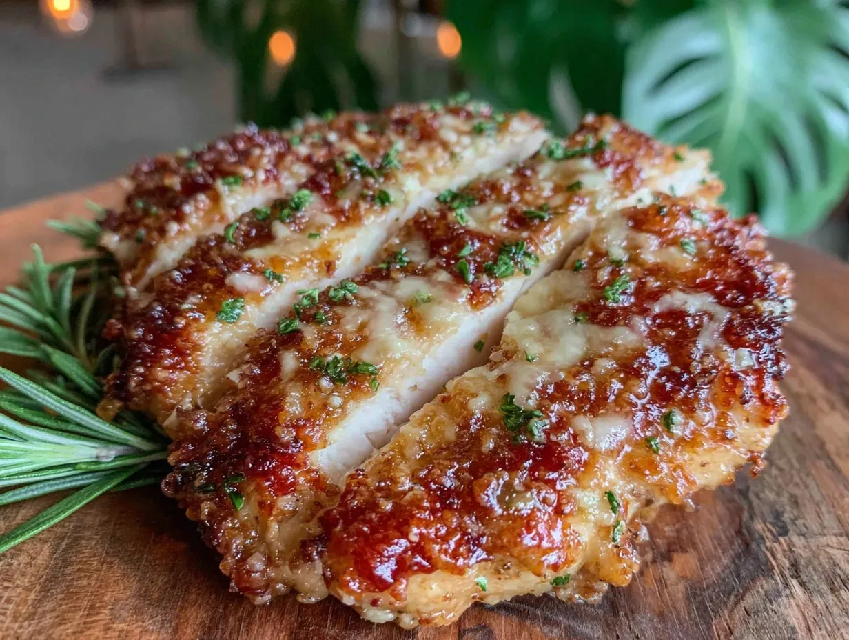 crispy Parmesan crusted chicken breast preparation steps