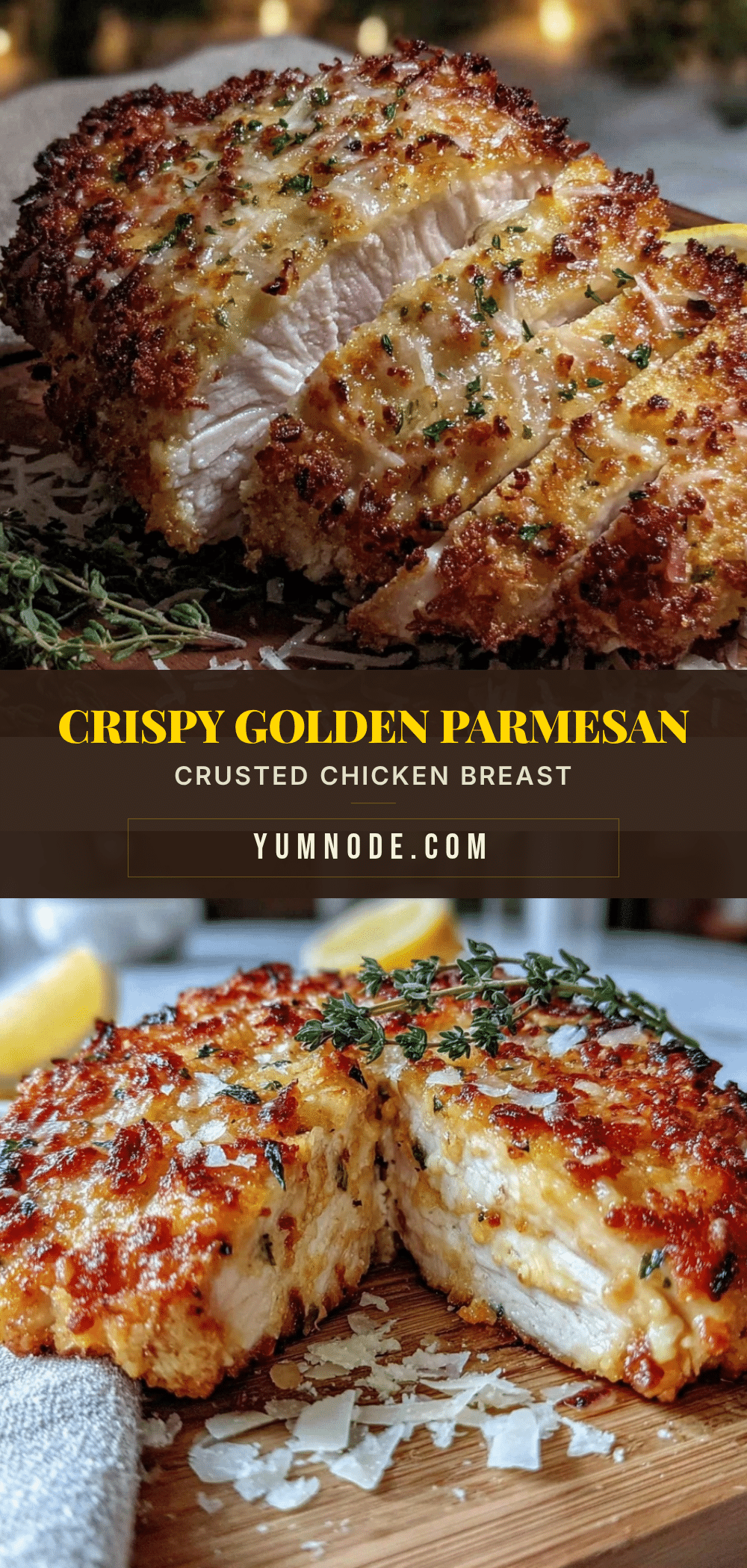 crispy Parmesan crusted chicken breast recipe