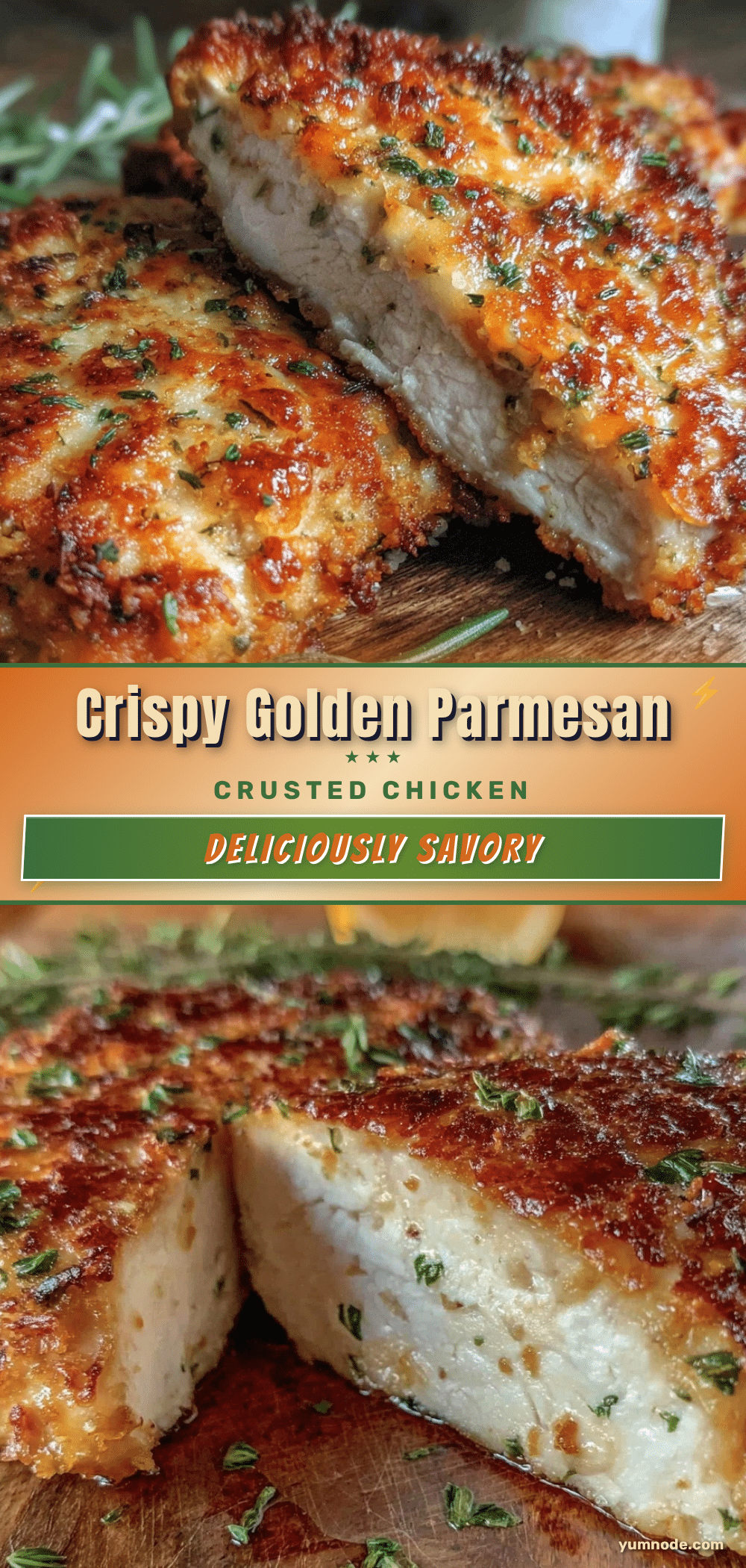 crispy Parmesan crusted chicken breast recipe