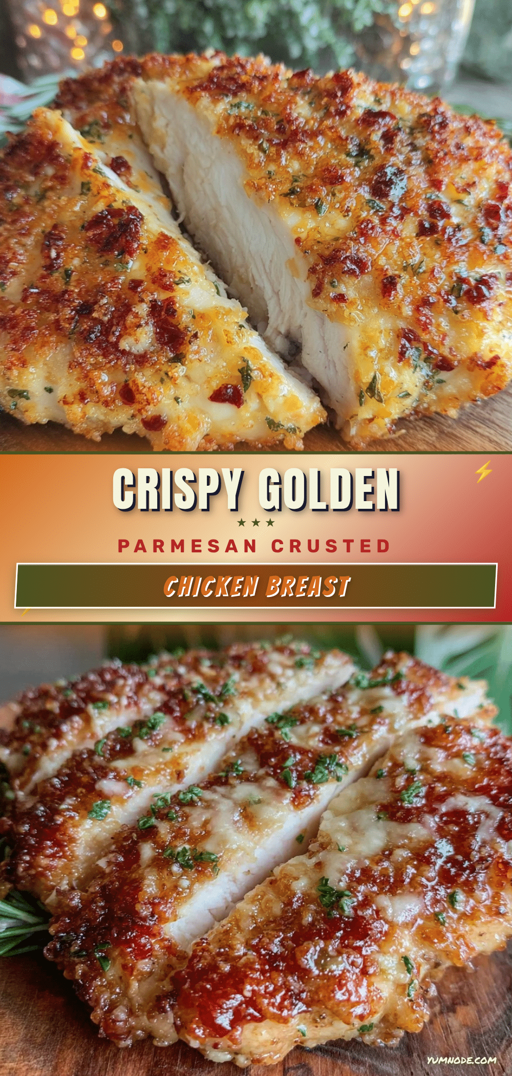 crispy Parmesan crusted chicken breast recipe