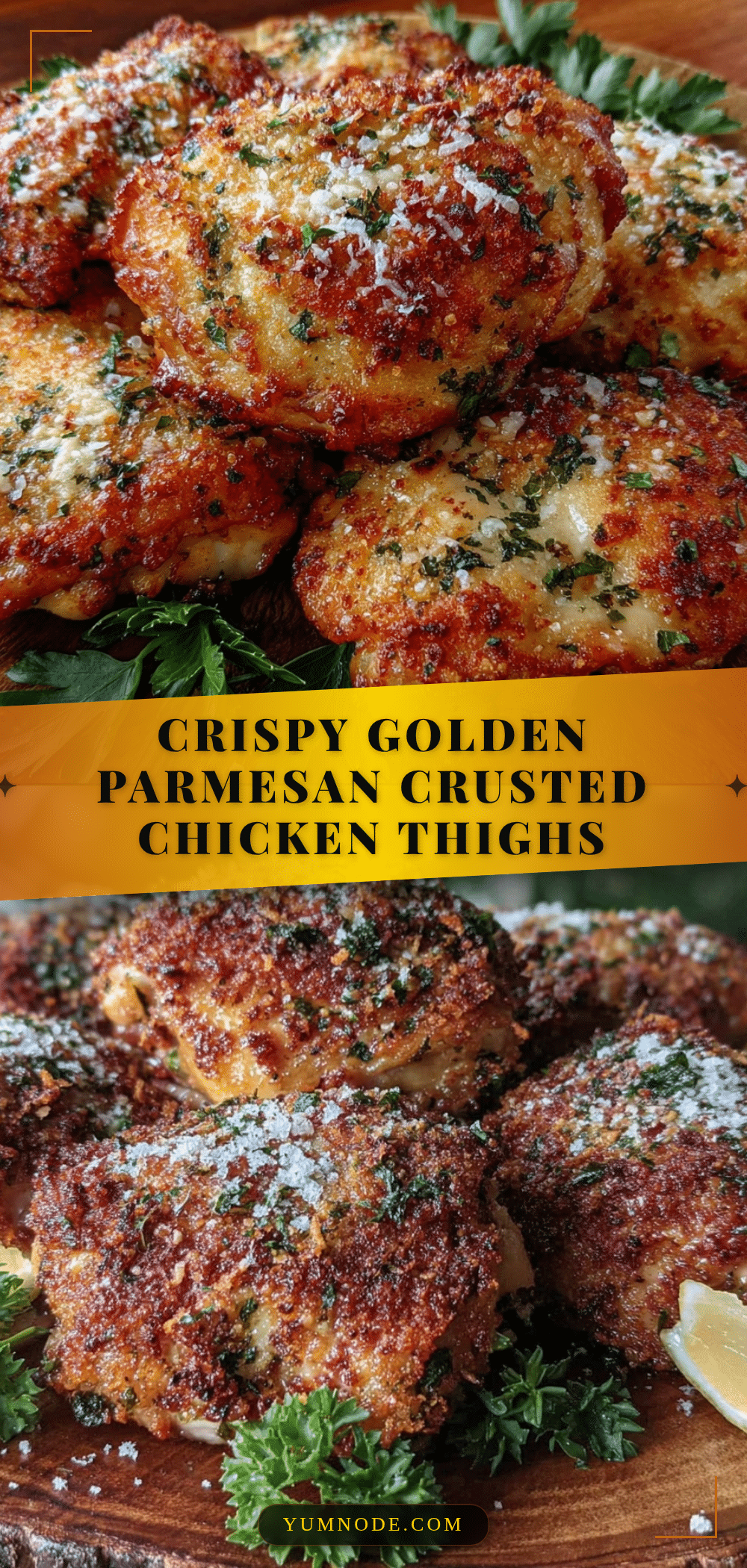 crispy parmesan crusted chicken thighs recipe