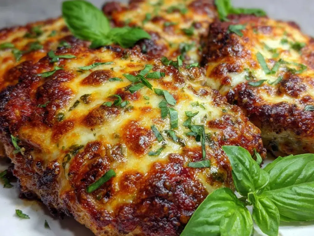 easy cheesy dump-and-bake chicken parmesan casserole - featured image