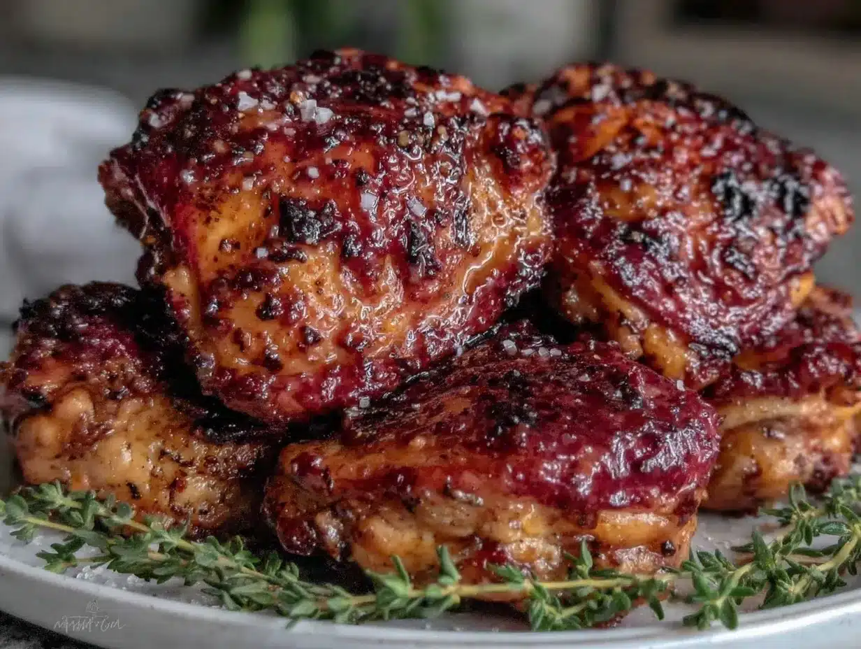 easy crispy honey mustard baked chicken thighs preparation steps