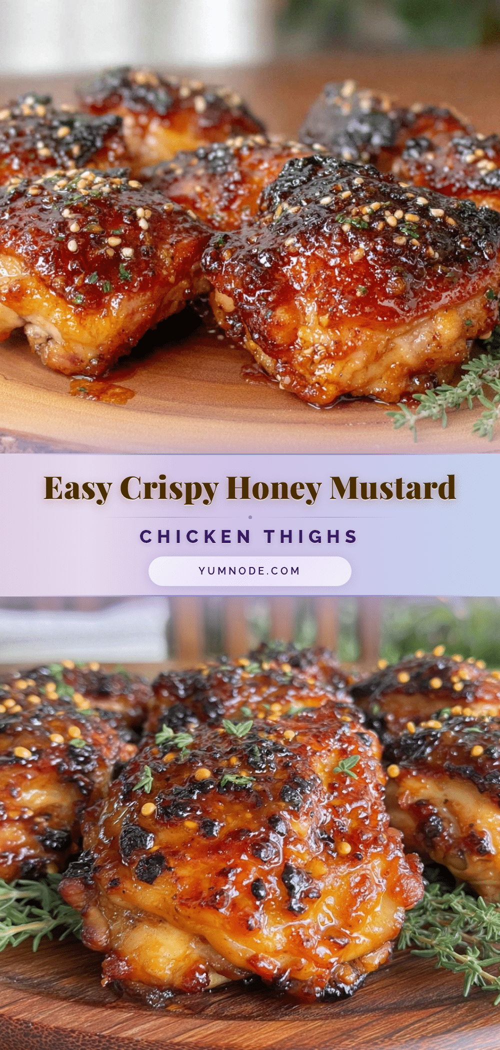 easy crispy honey mustard baked chicken thighs recipe