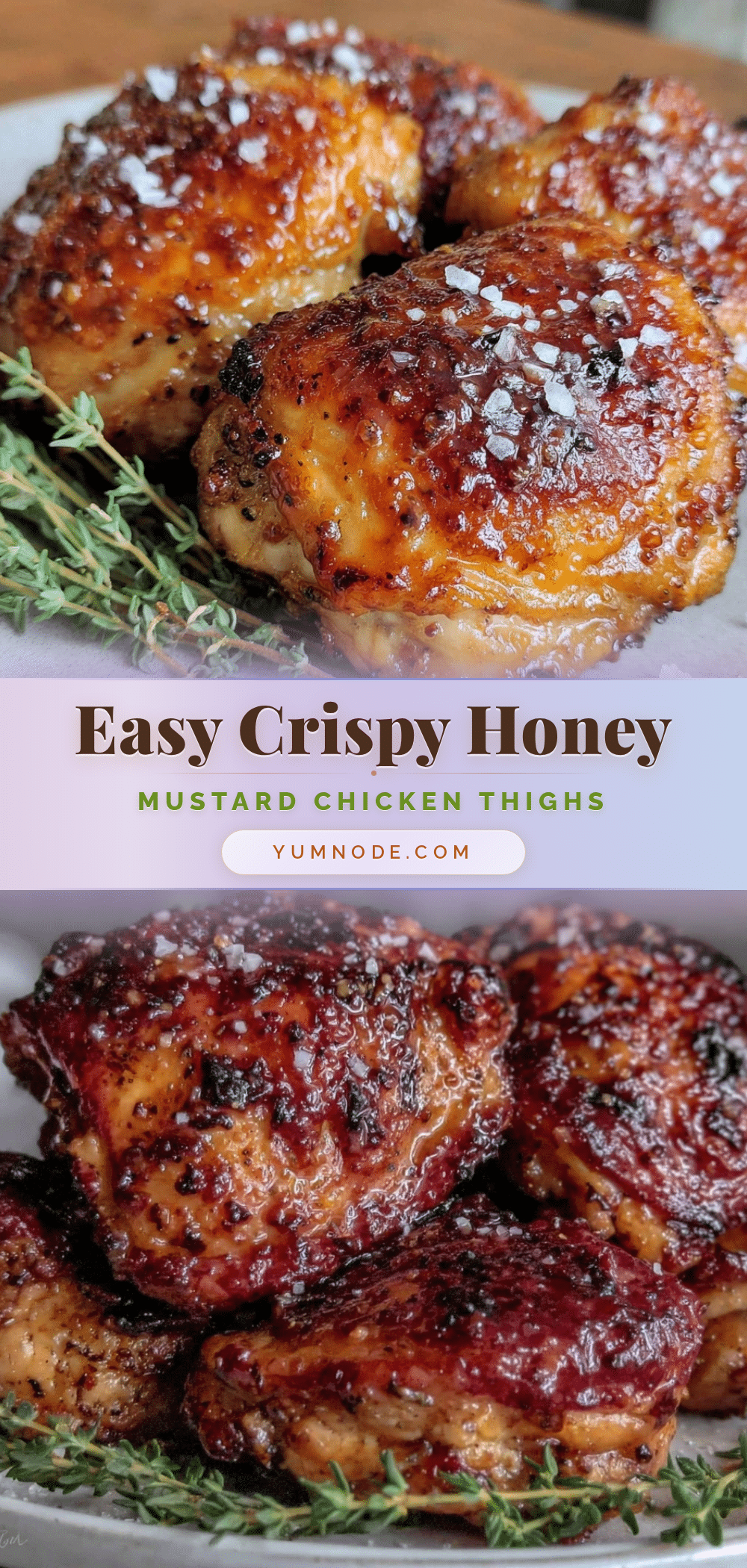 easy crispy honey mustard baked chicken thighs recipe