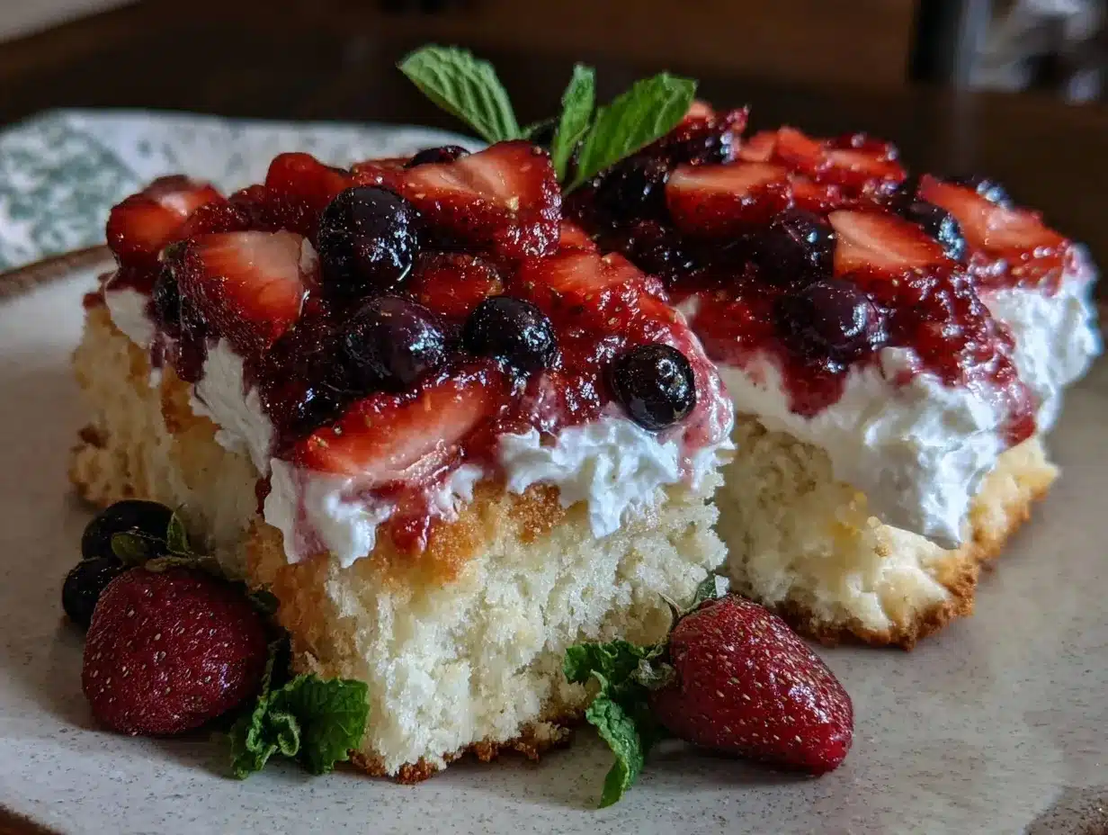 easy fluffy star-spangled berry shortcake preparation steps
