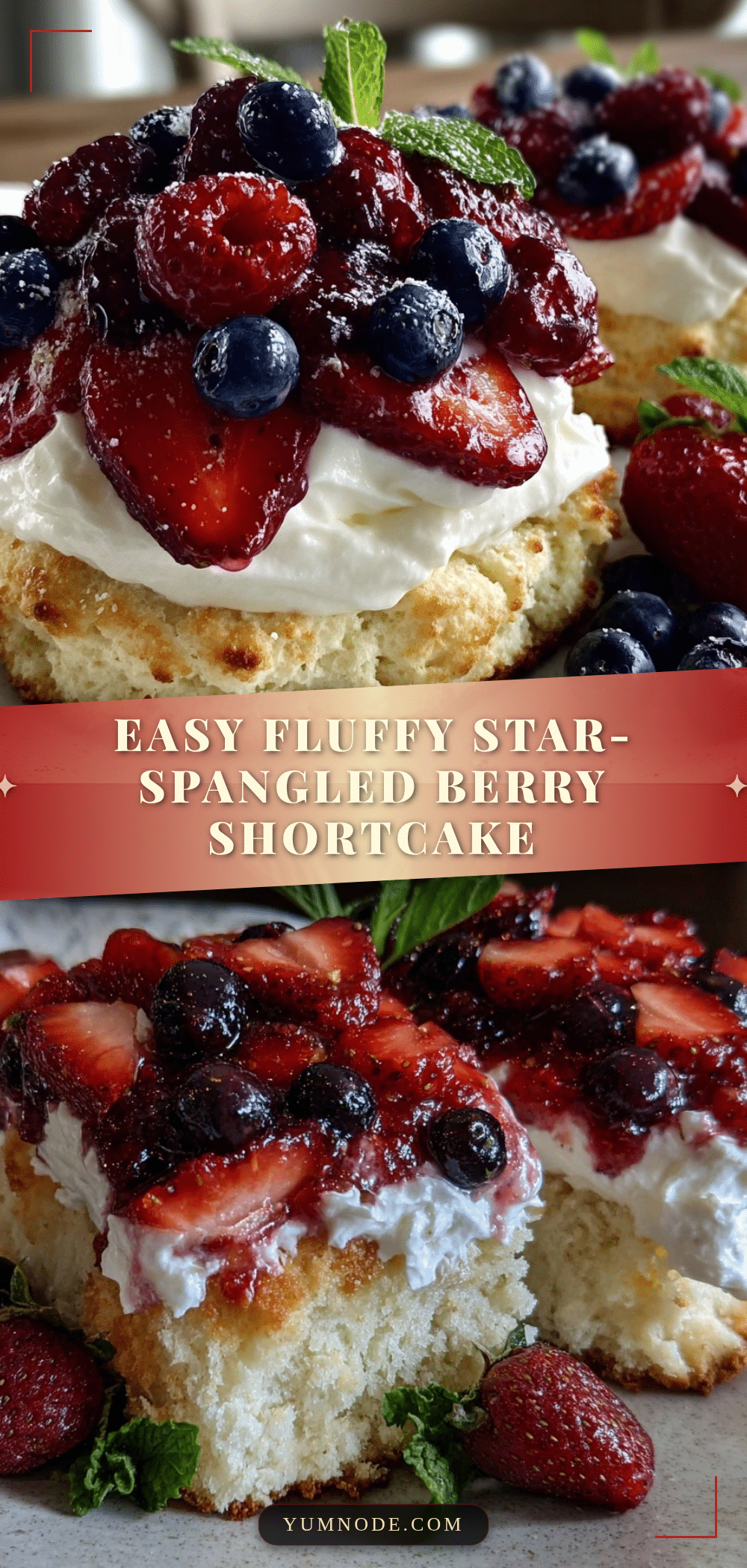 easy fluffy star-spangled berry shortcake recipe