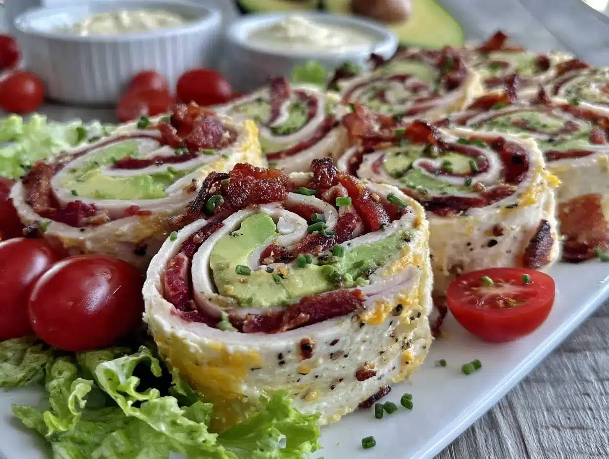 easy mini turkey club pinwheels preparation steps
