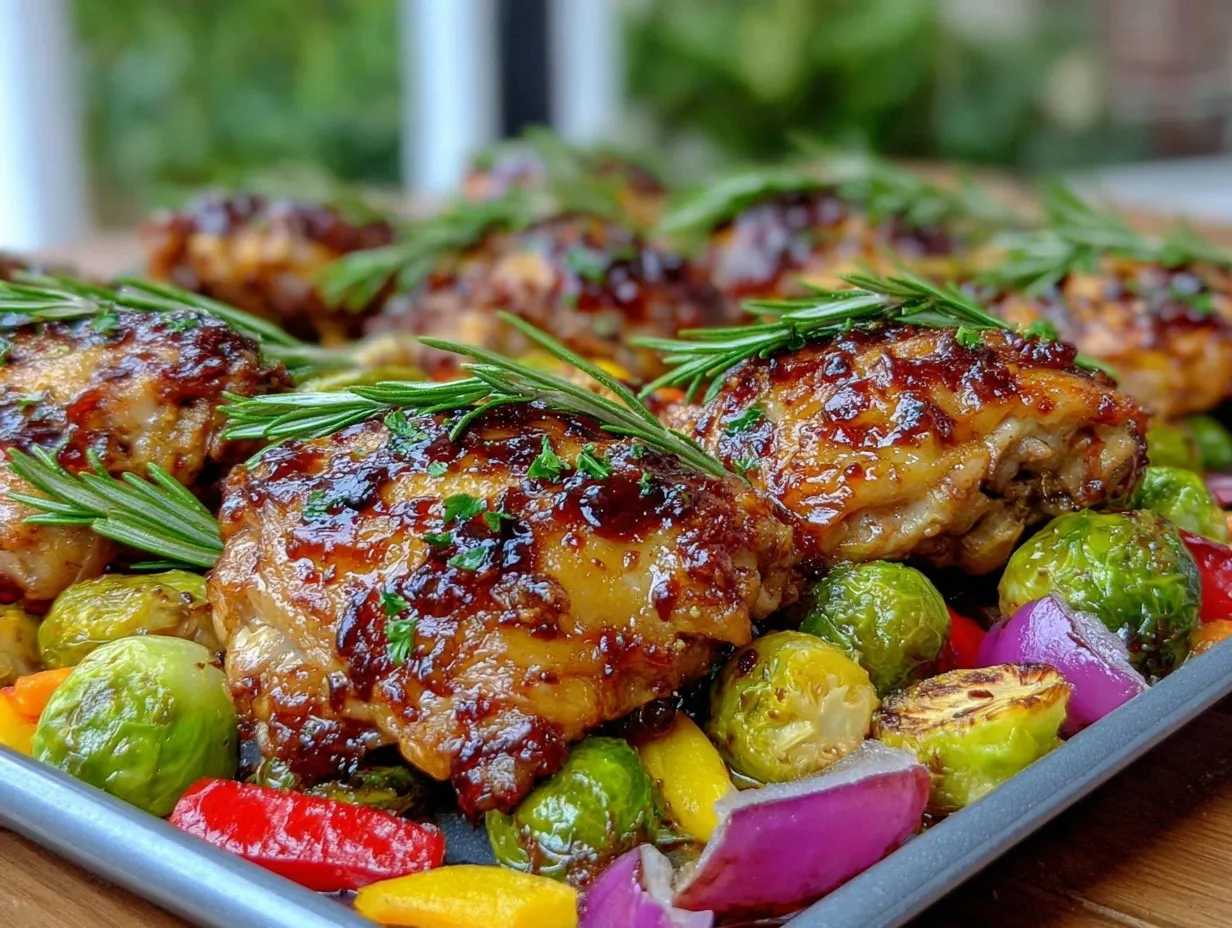 easy sheet pan balsamic chicken preparation steps