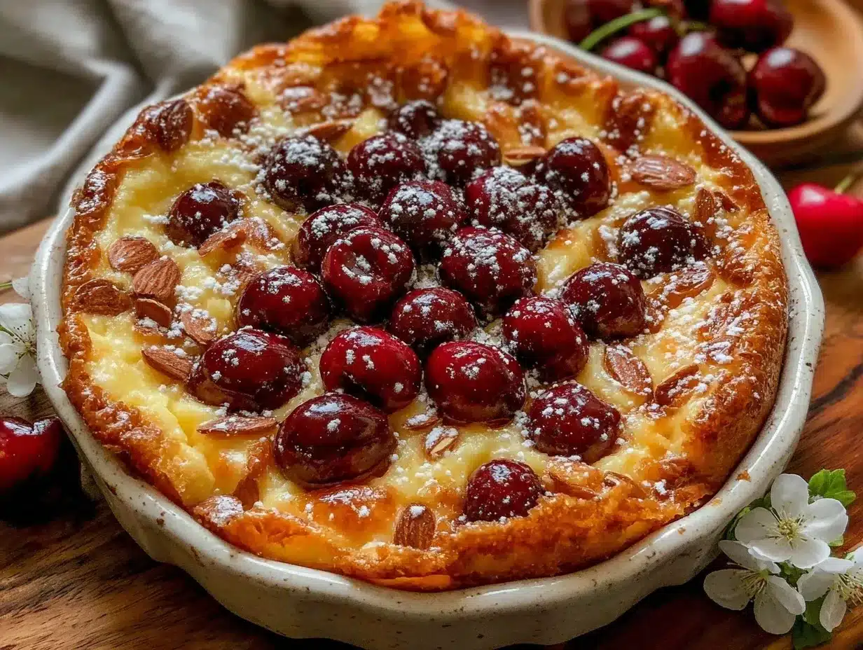 fresh cherry clafoutis preparation steps