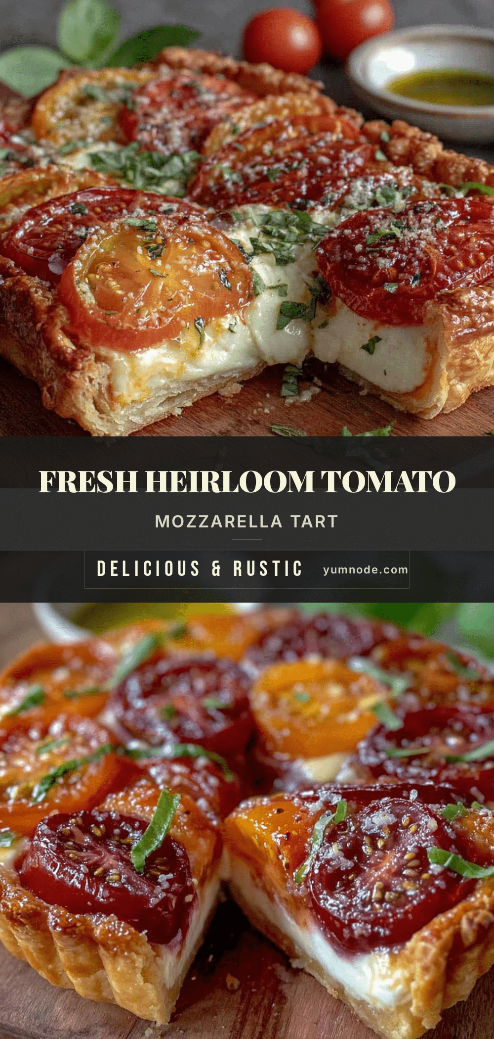 fresh heirloom tomato mozzarella tart recipe