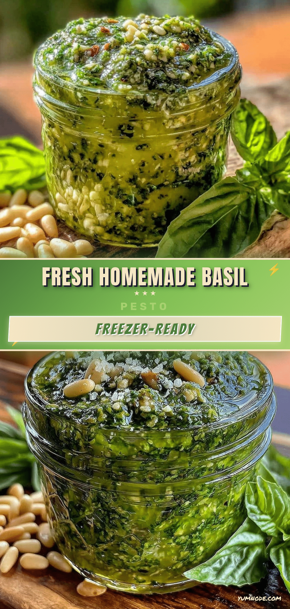fresh homemade basil pesto recipe