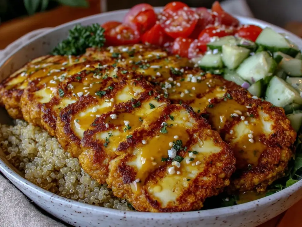 fresh mediterranean quinoa bowl - featured image