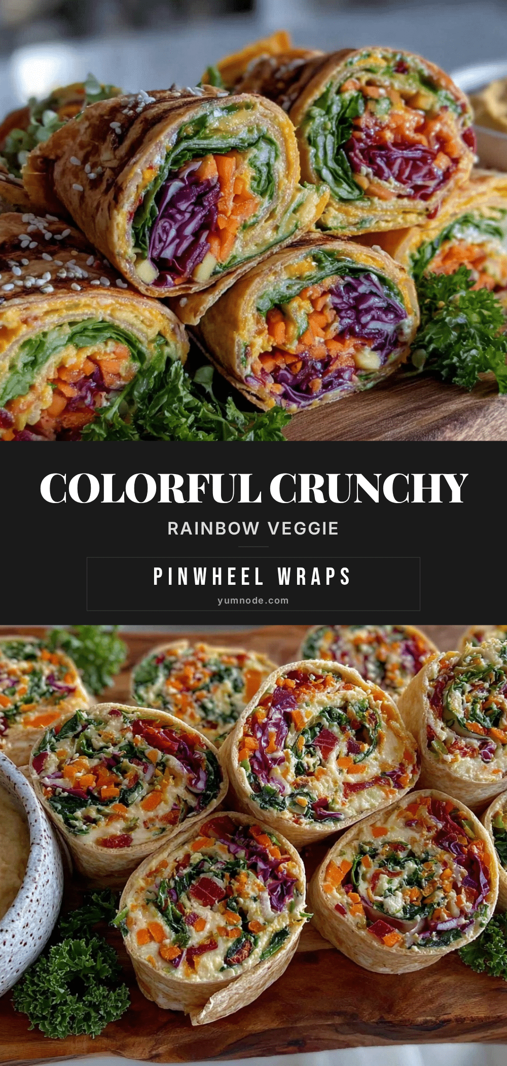 fresh rainbow veggie pinwheel wraps recipe