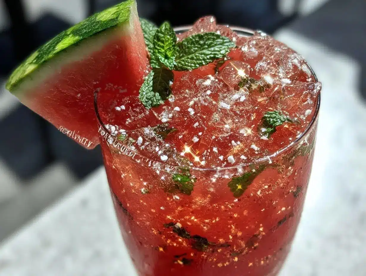 fresh watermelon mint agua fresca preparation steps