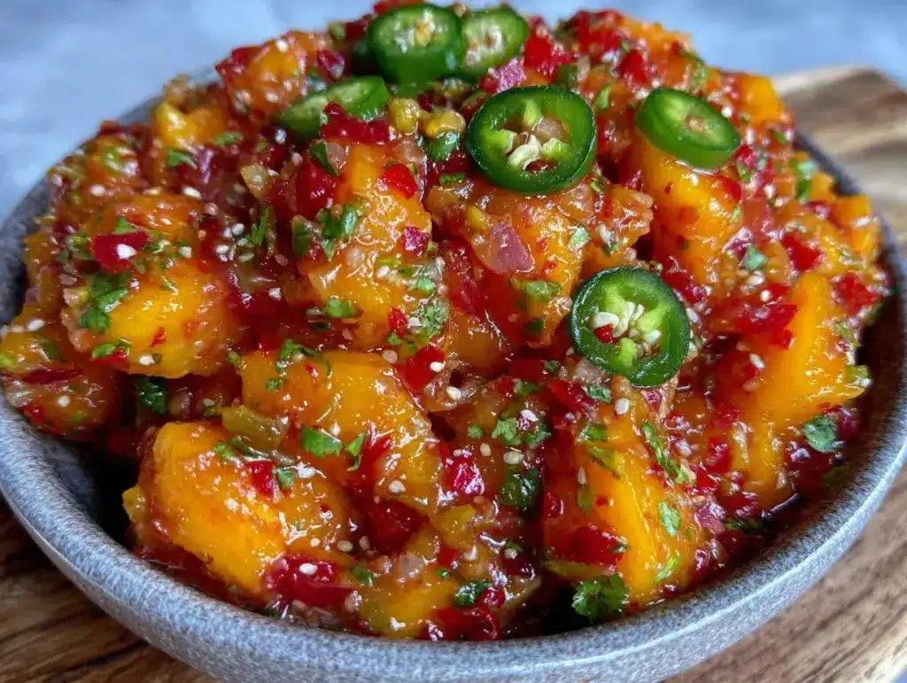 fresh zesty peach salsa - featured image
