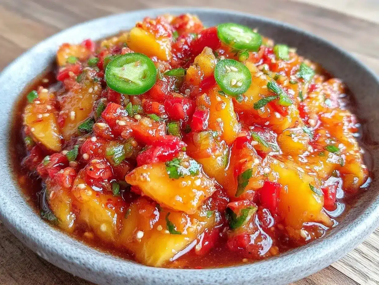 fresh zesty peach salsa preparation steps