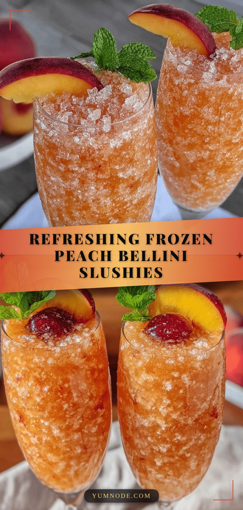 frozen peach bellini slushies recipe