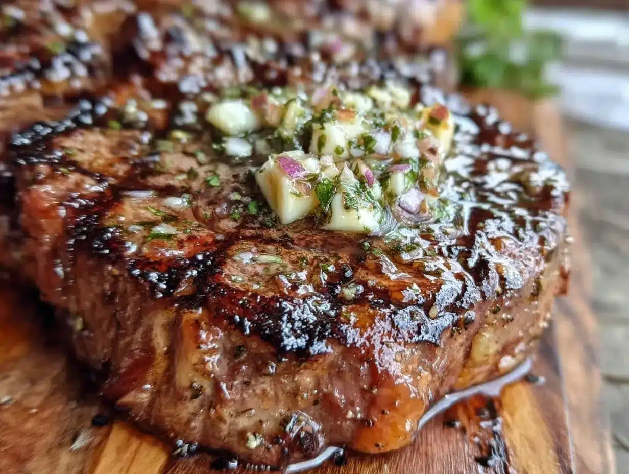 garlic herb butter ribeye steak preparation steps