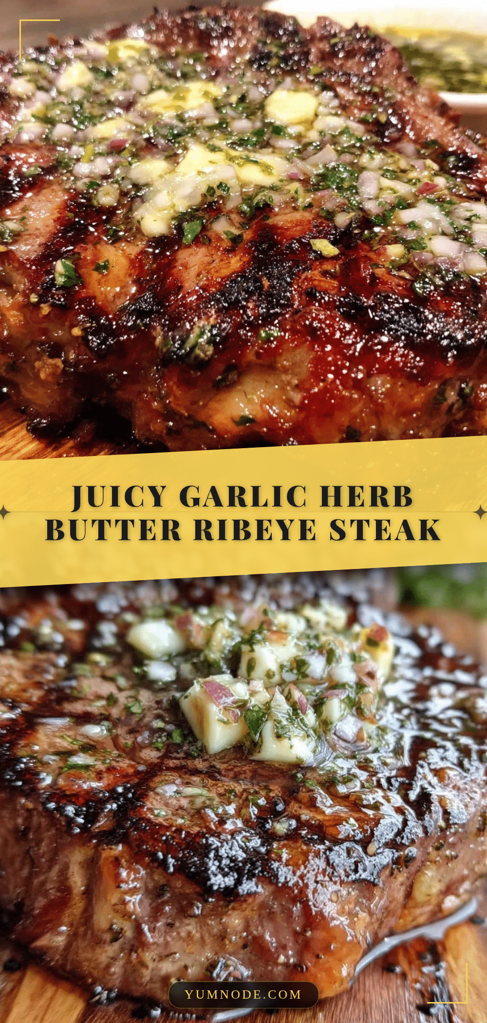 garlic herb butter ribeye steak recipe