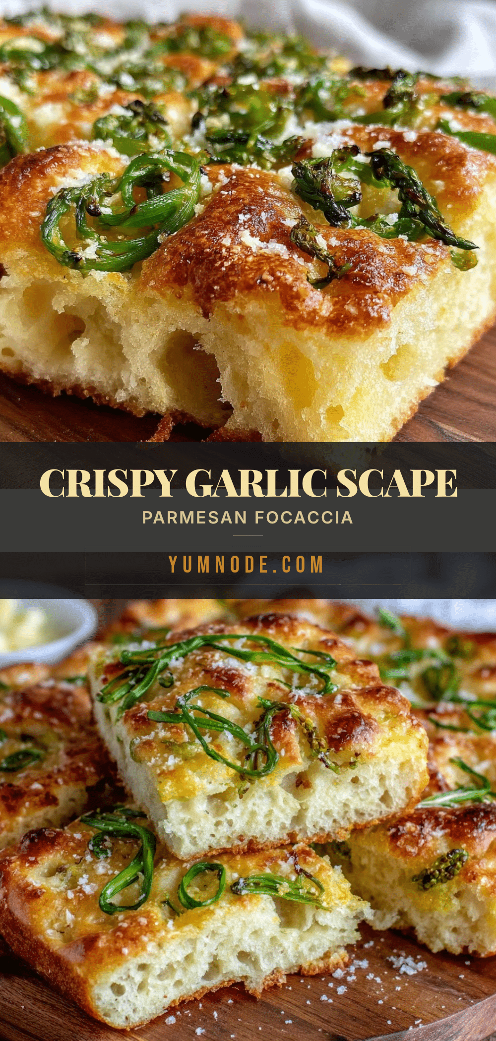 garlic scape focaccia bread recipe