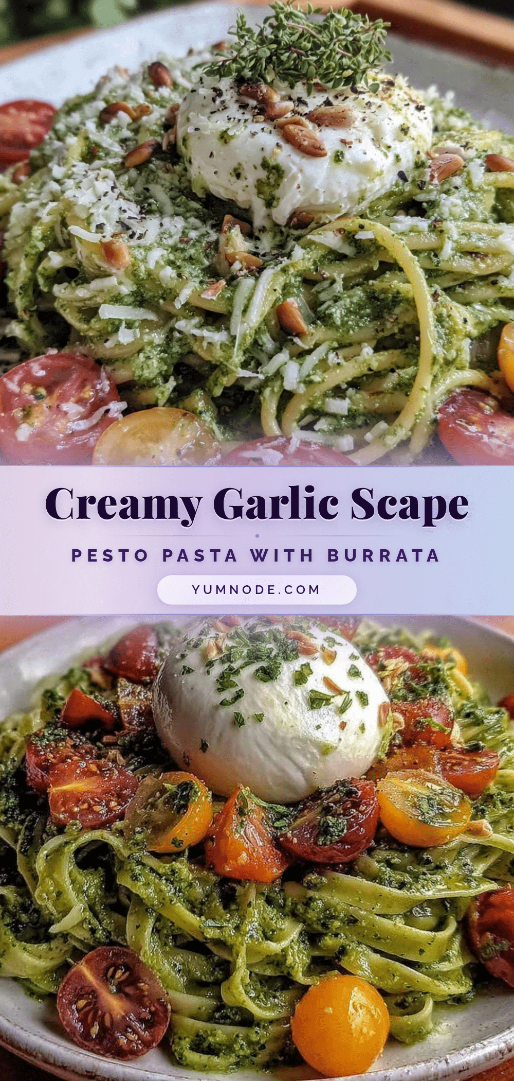 garlic scape pesto pasta recipe