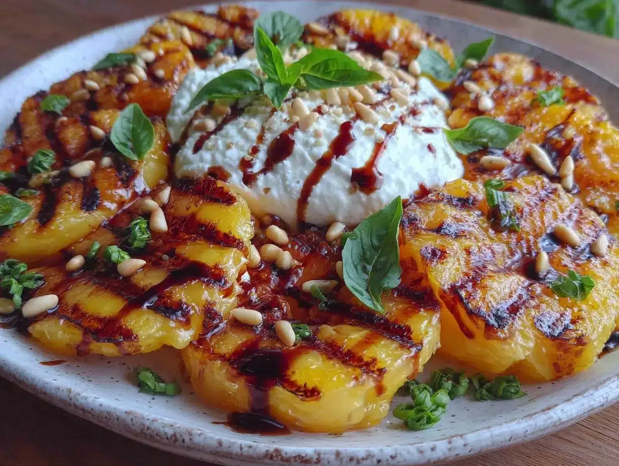 grilled peach and burrata salad preparation steps