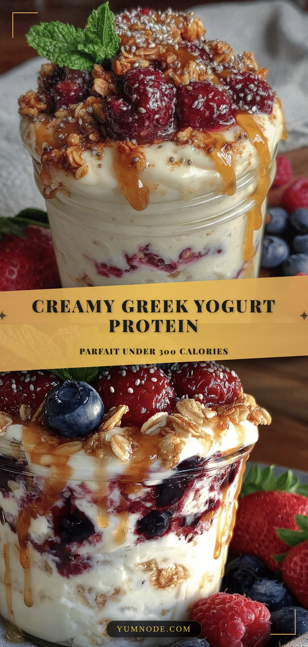 healthy Greek yogurt protein parfait recipe