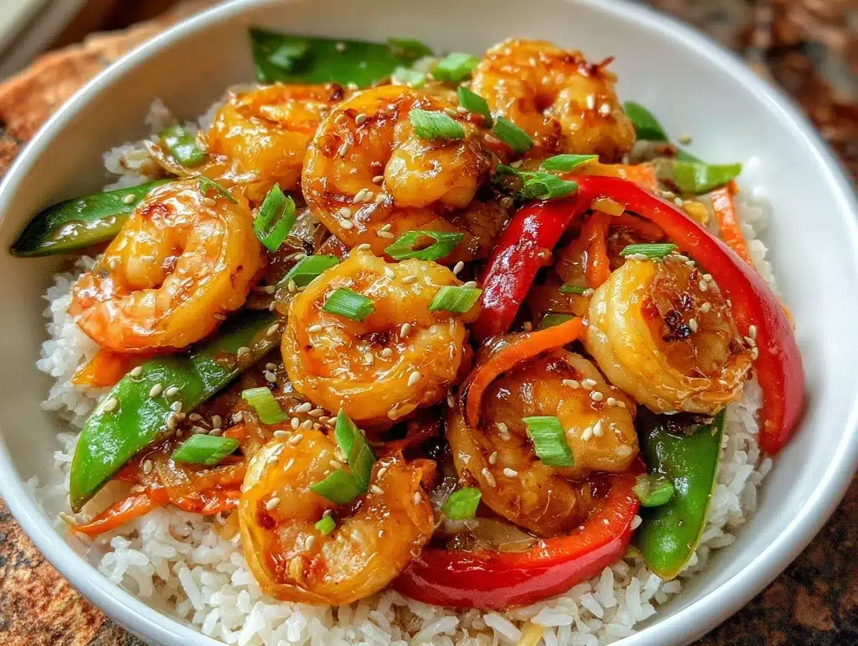 honey garlic shrimp stir-fry preparation steps