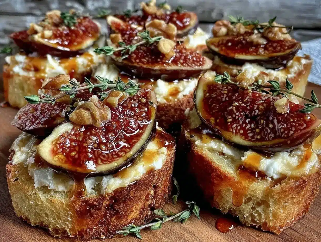 honey roasted figs goat cheese crostini preparation steps