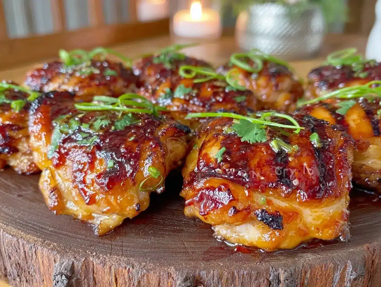 honey sriracha glazed grilled chicken thighs preparation steps