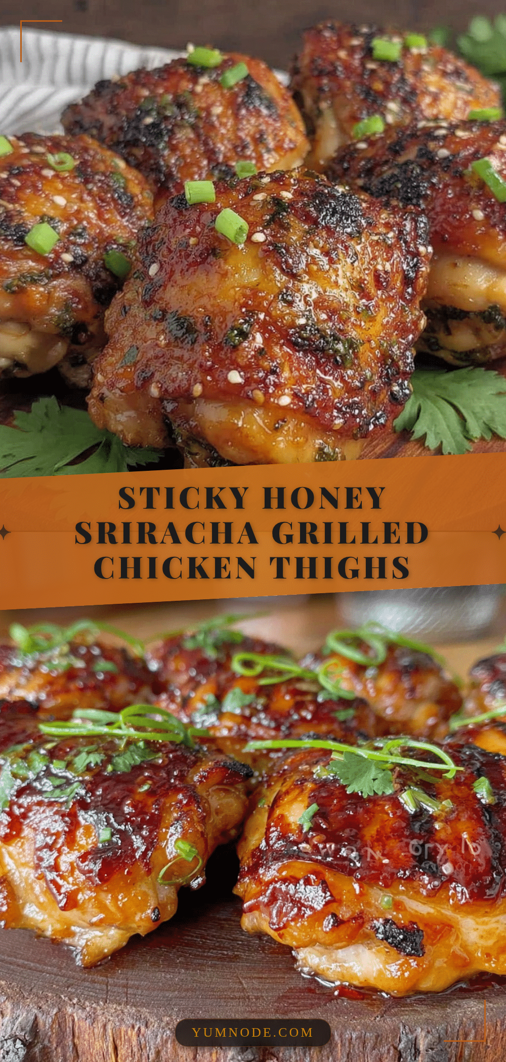 honey sriracha glazed grilled chicken thighs recipe