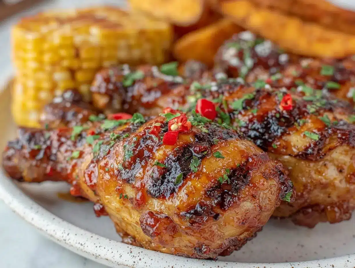 honey sriracha grilled chicken drumsticks preparation steps