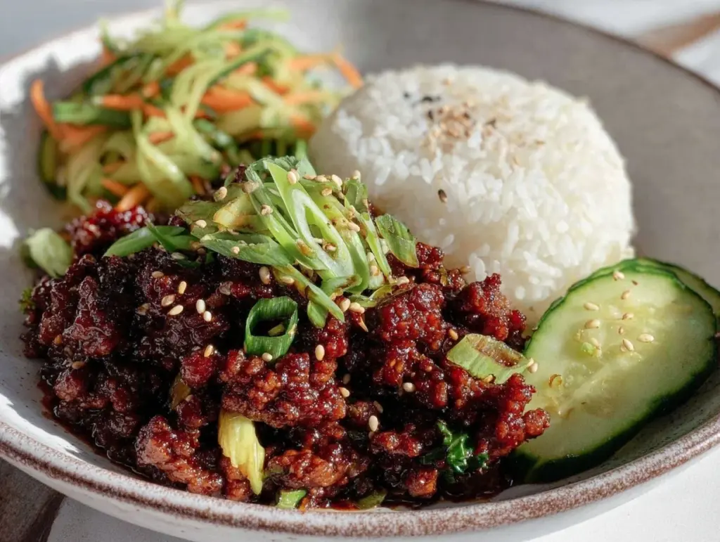 Korean ground beef bowls - featured image
