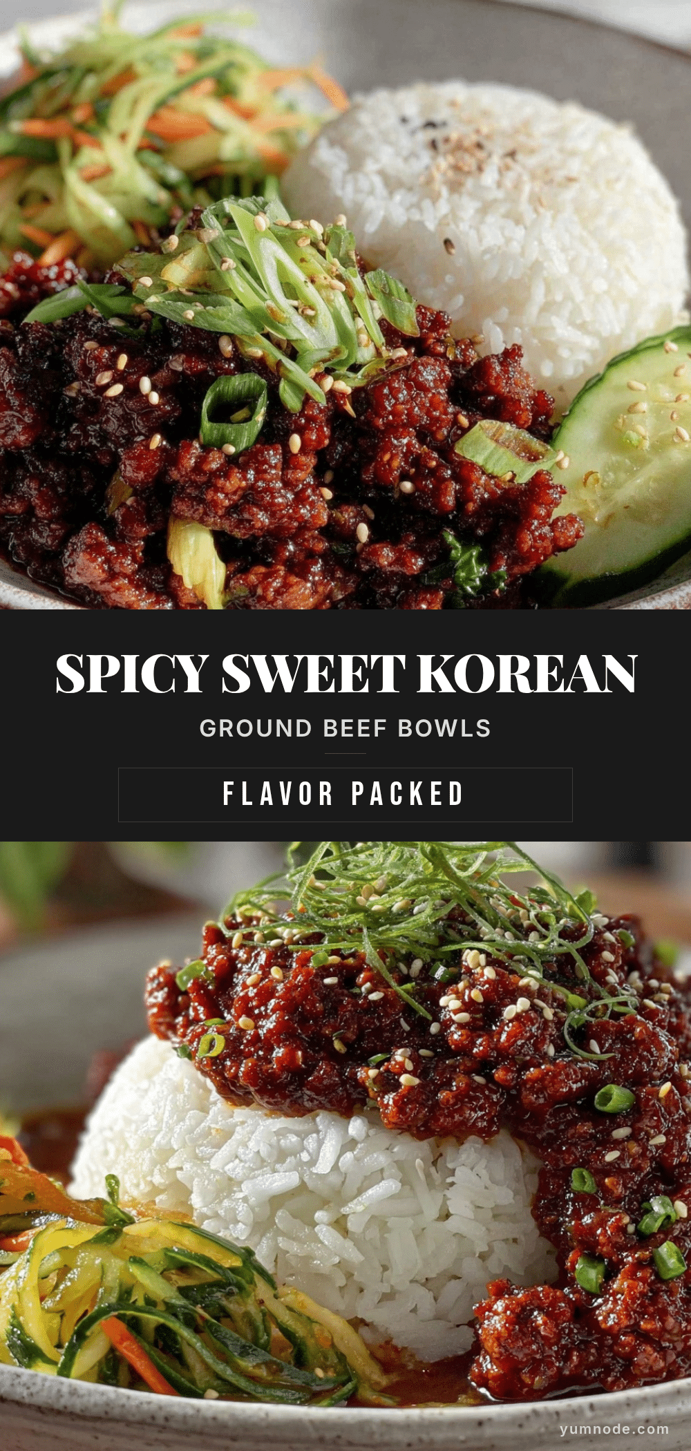 Korean ground beef bowls recipe