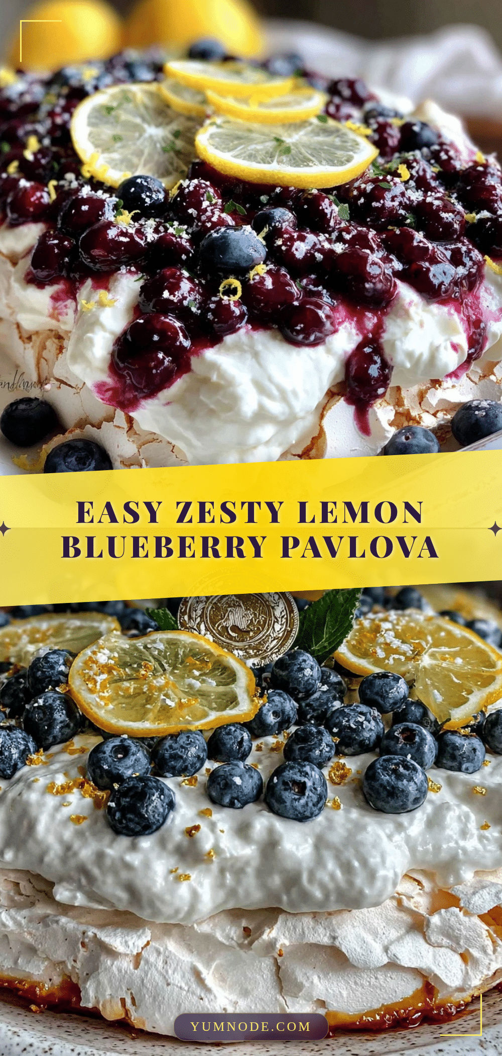 lemon blueberry pavlova recipe