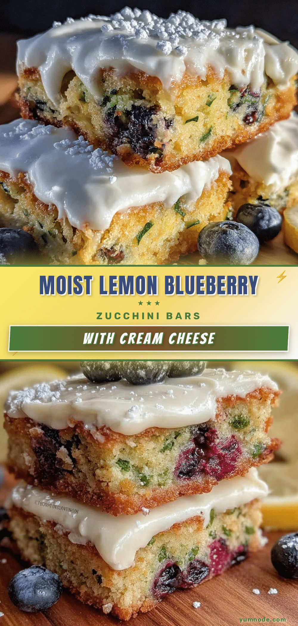 lemon blueberry zucchini bars recipe
