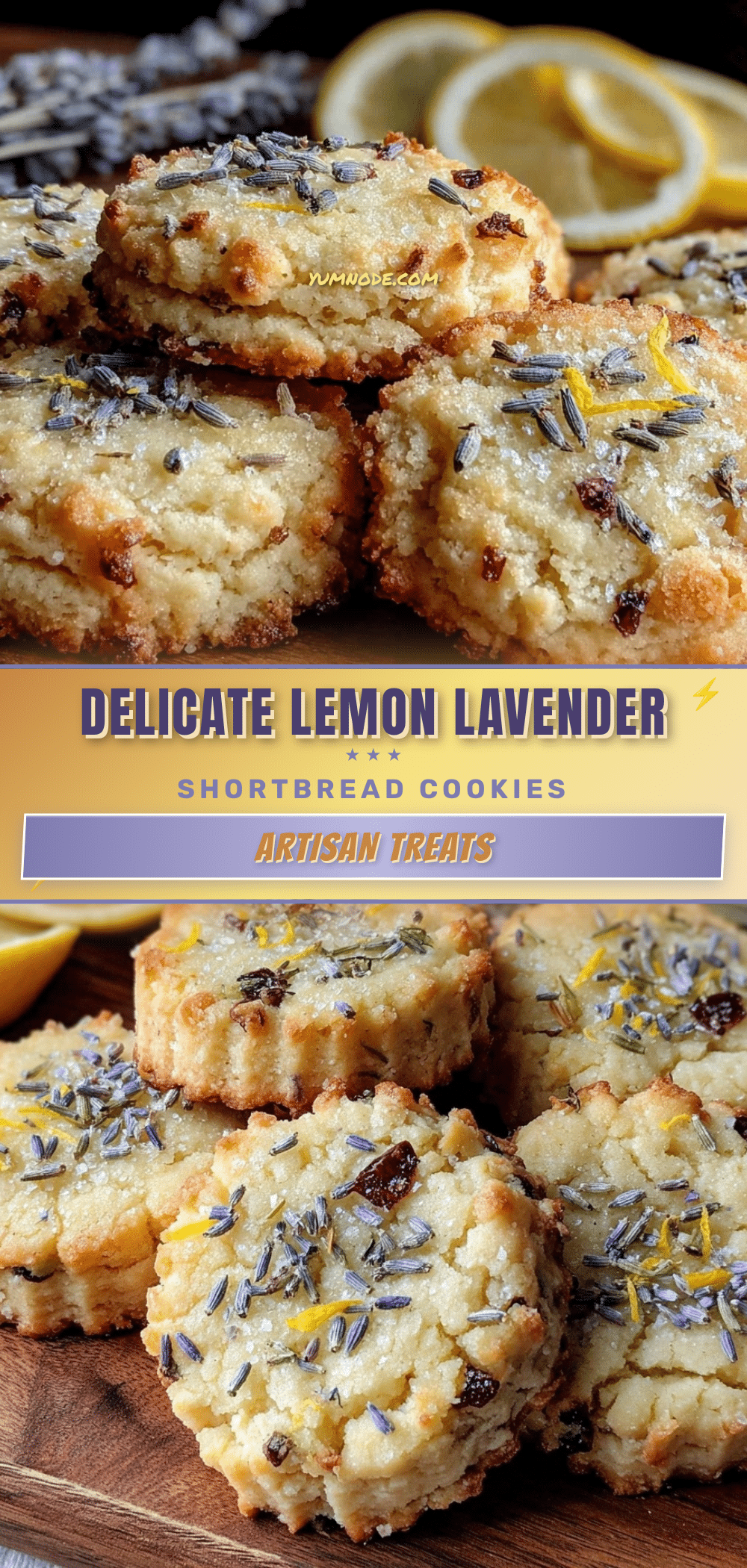 lemon lavender shortbread cookies recipe