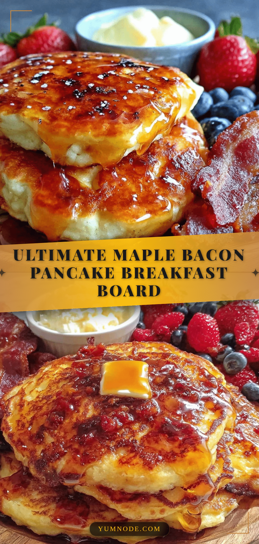 maple bacon pancake breakfast board recipe