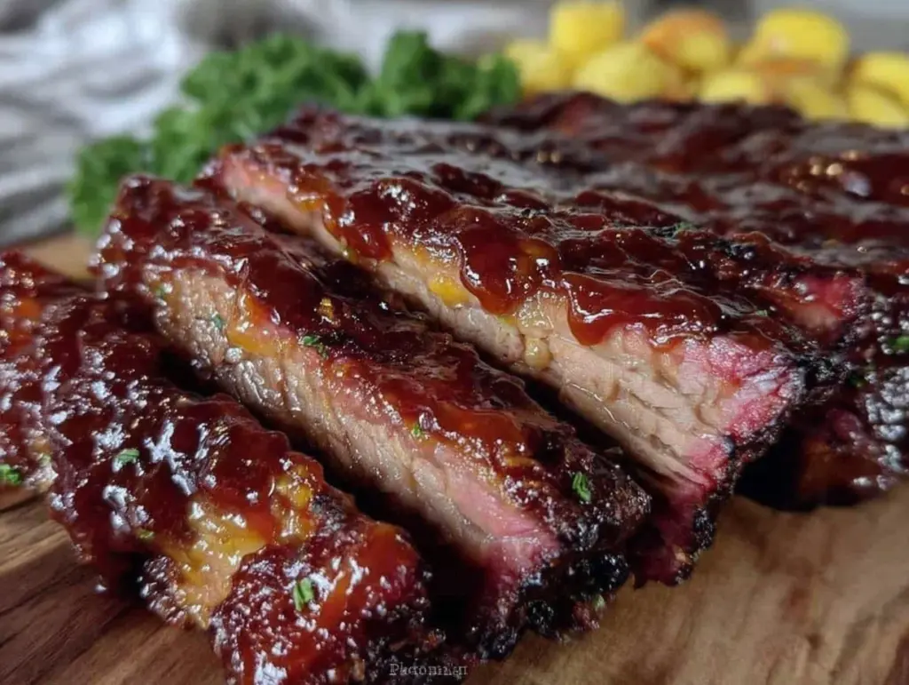 maple bourbon bbq smoked brisket - featured image