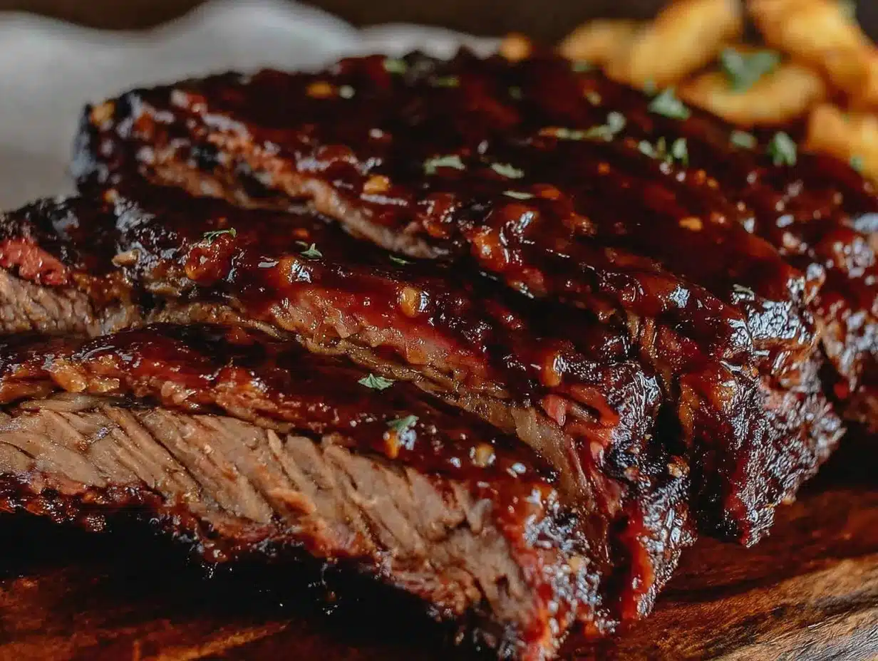 maple bourbon bbq smoked brisket preparation steps