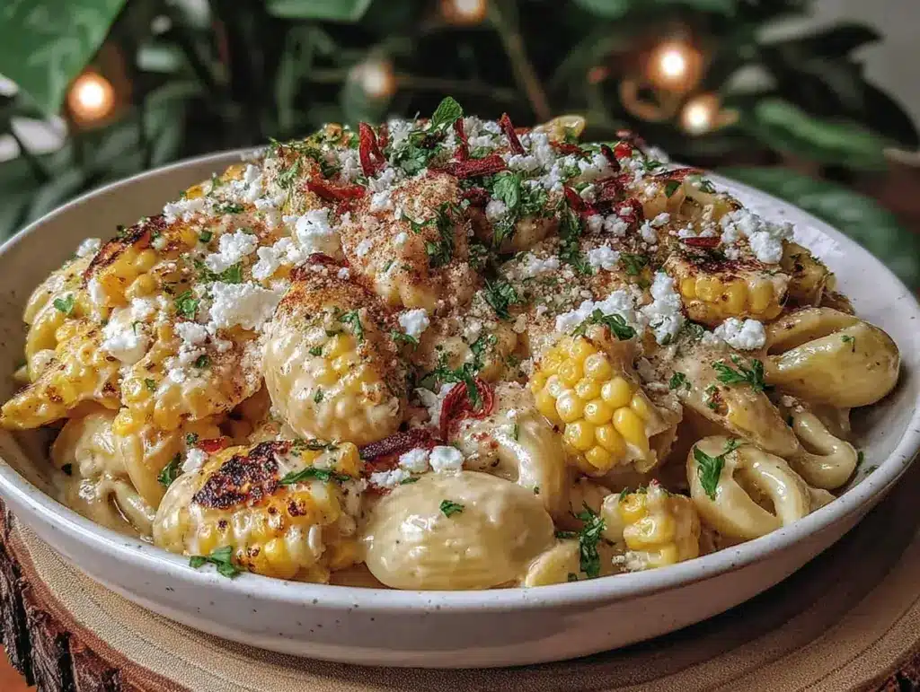 mexican street corn pasta salad - featured image