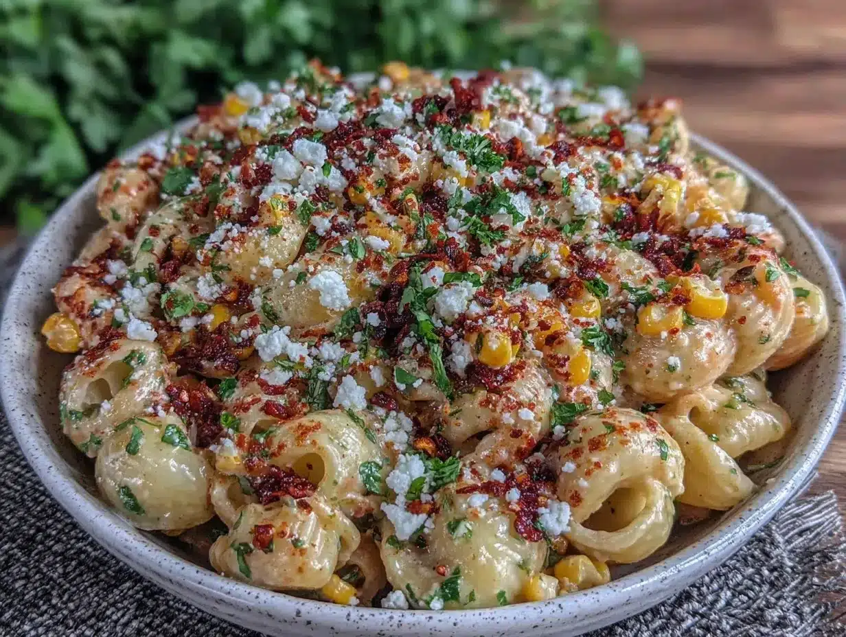 mexican street corn pasta salad preparation steps