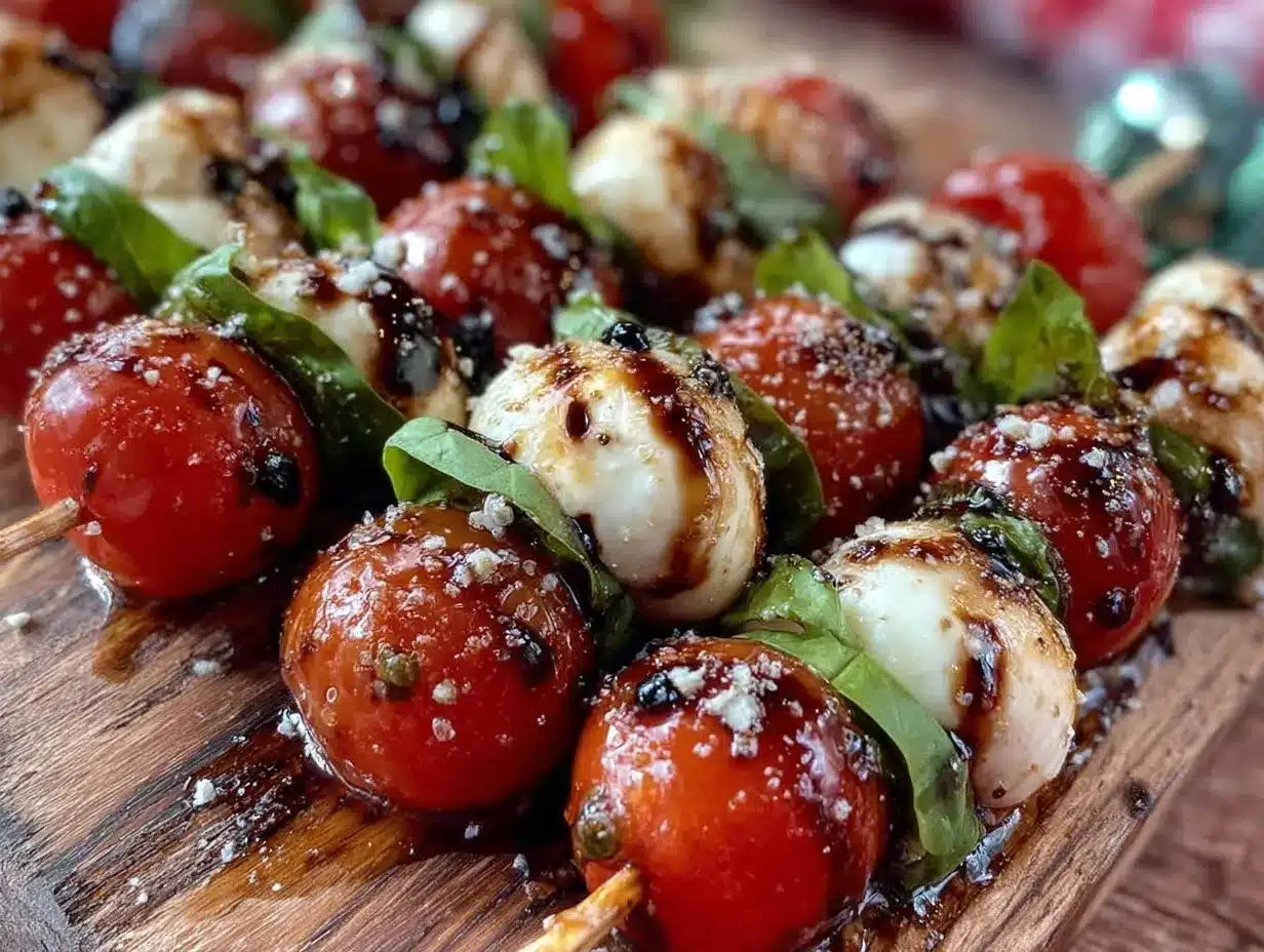 mini caprese salad skewers preparation steps