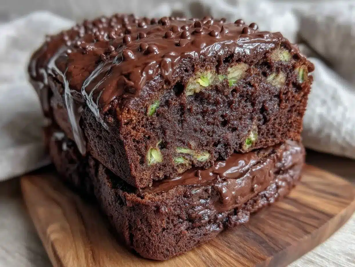 moist double chocolate zucchini bread preparation steps