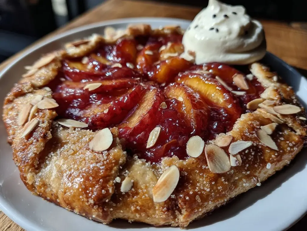 nectarine almond galette - featured image