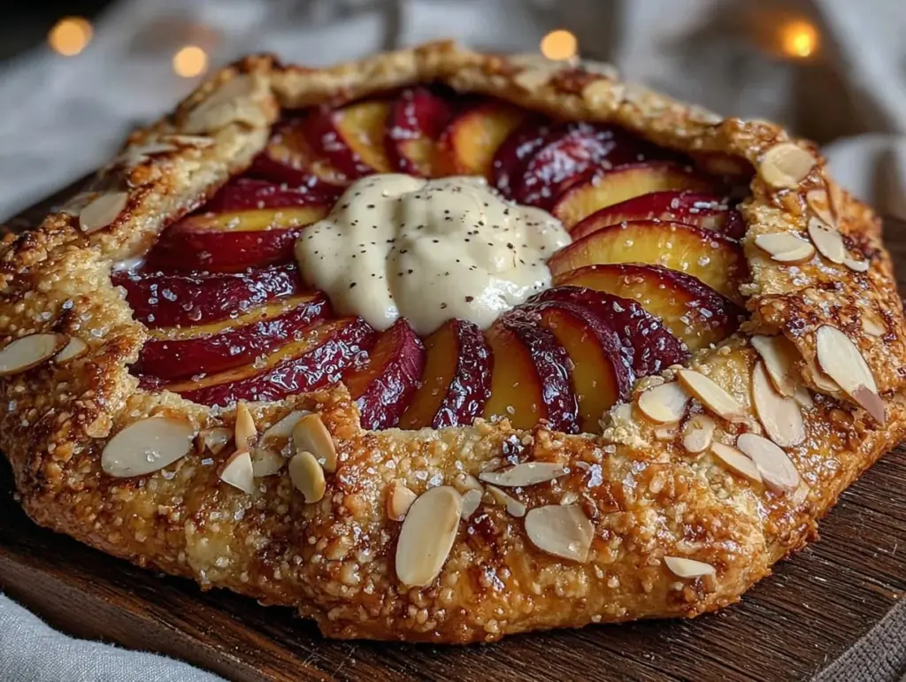 nectarine almond galette - featured image