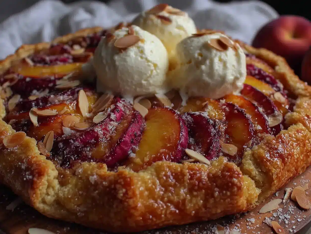 nectarine almond galette preparation steps