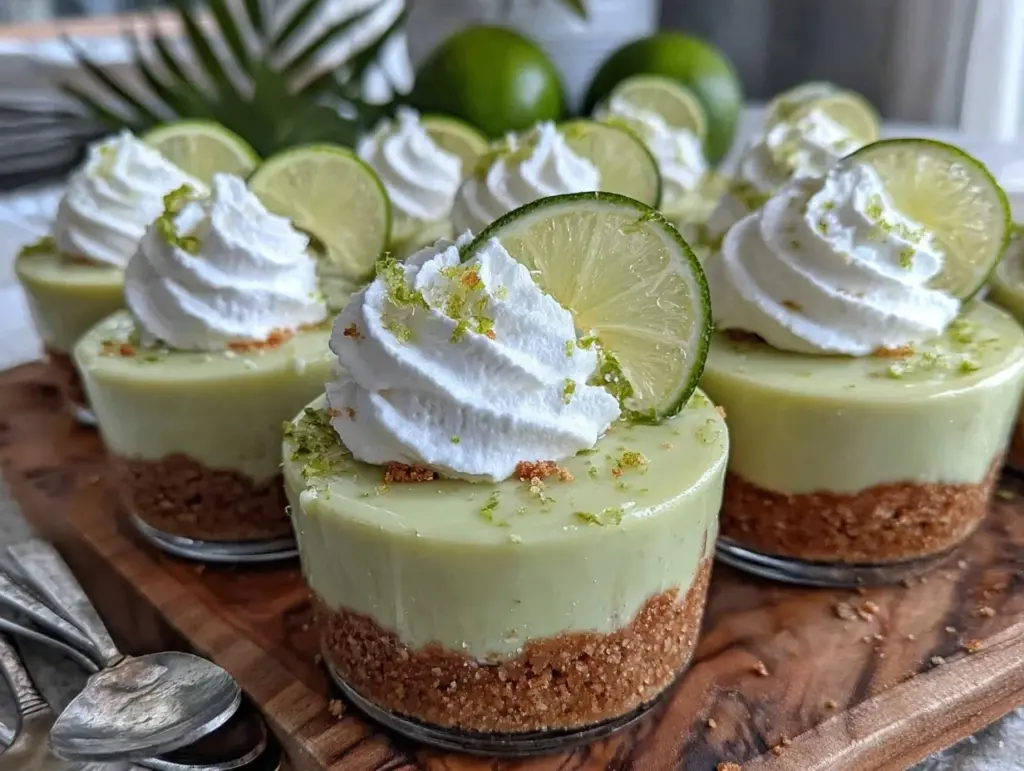 no bake key lime pie cups - featured image